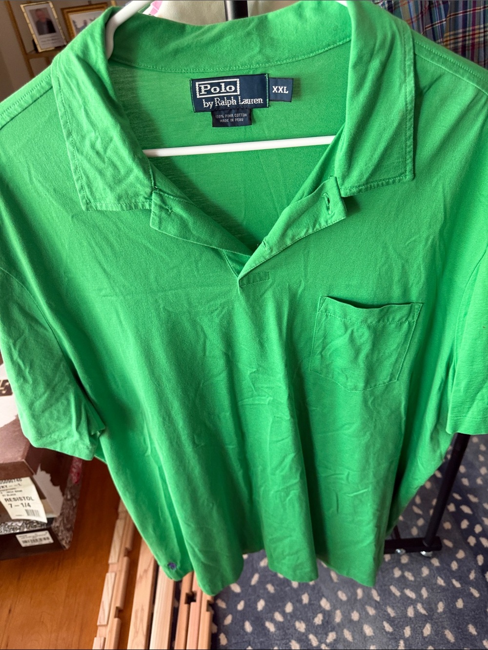 Polo by Ralph Lauren Bright Green Short-Sleeve Polo with Chest Pocket